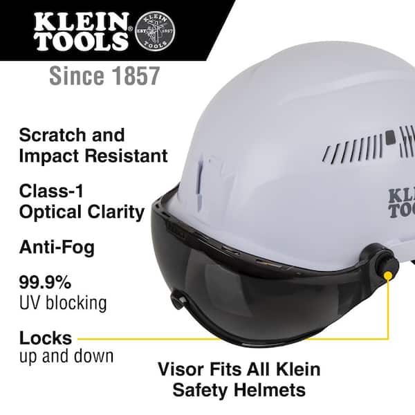 Safety Helmet Visor, Gray Tinted
