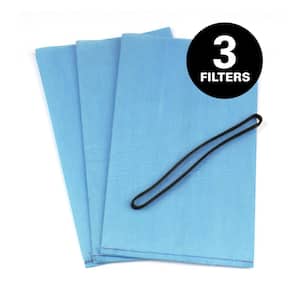 Genuine Replacement Wet Dry Vac Bag Filters with Band for Select Stinger and Bucket Head Shop Vacuums (3-Pack) VF2000