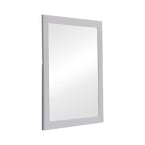 0.75 in. W x 39.75 in. H Wooden Frame White Wall Mirror
