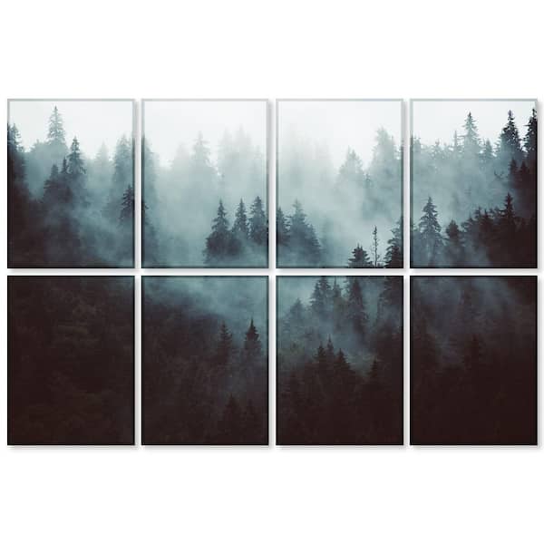 47.2 in. x 31.4 in. Art Acoustic Panels Soundproof Wall Panel (8-Pack, Fog Forest), Decorative Acoustical Wall Panels