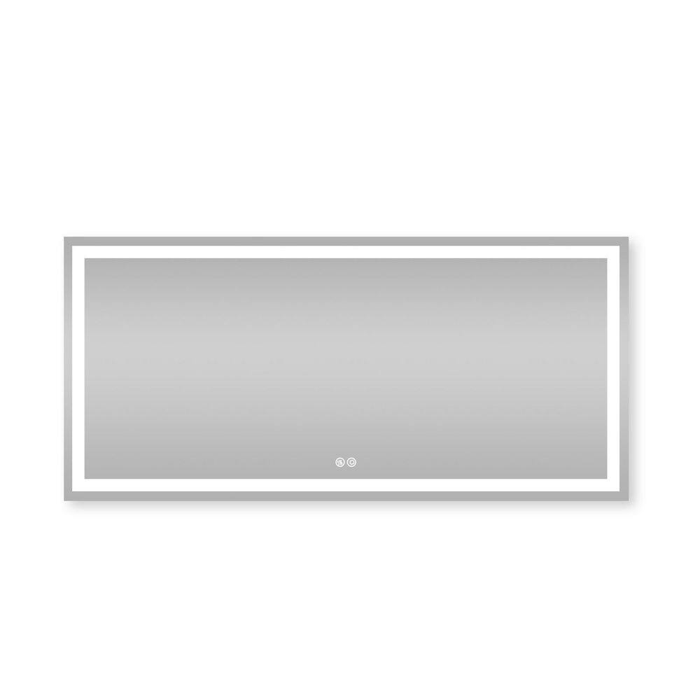 Aoibox 72 in. W x 36 in. H Rectangular Frameless AntiFog LED Light