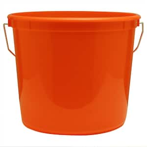 5 Quart Orange Plastic Paint Bucket
