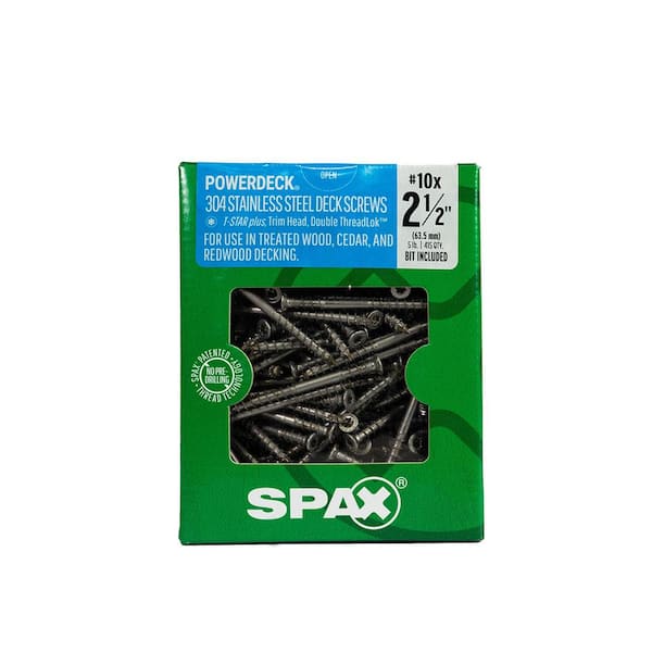 SPAX #10 x 2-1/2 in. T-Star Plus Drive Washer/Wafer Head Partial Thread  Yellow Zinc Coated Cabinet Screw (75 per Box) 4281020500604 - The Home Depot