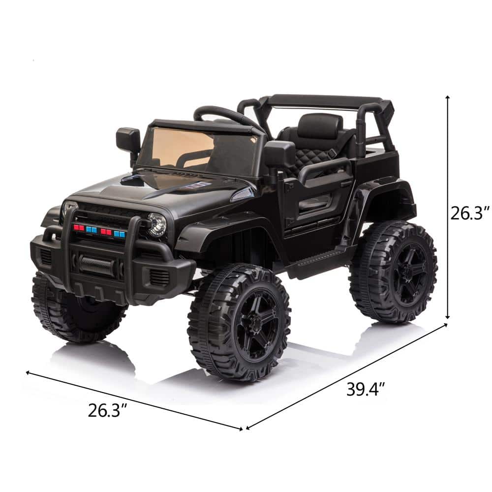 Black 12V Electric Ride-On Truck with Remote Control