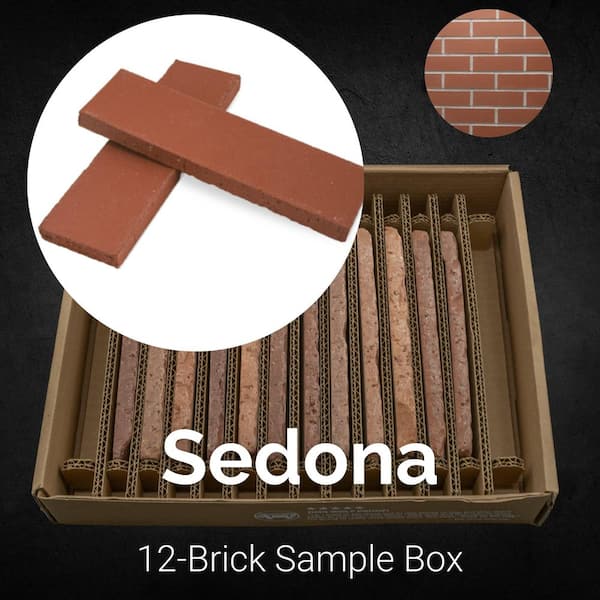Old Mill Brick Sample Box Sedona Thin Brick 7.625 in. x 2.25 in. x 0.5 in.