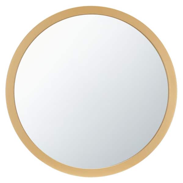 SAFAVIEH Jove 24 in. W x 24 in. H Iron Round Modern Gold Wall Mirror