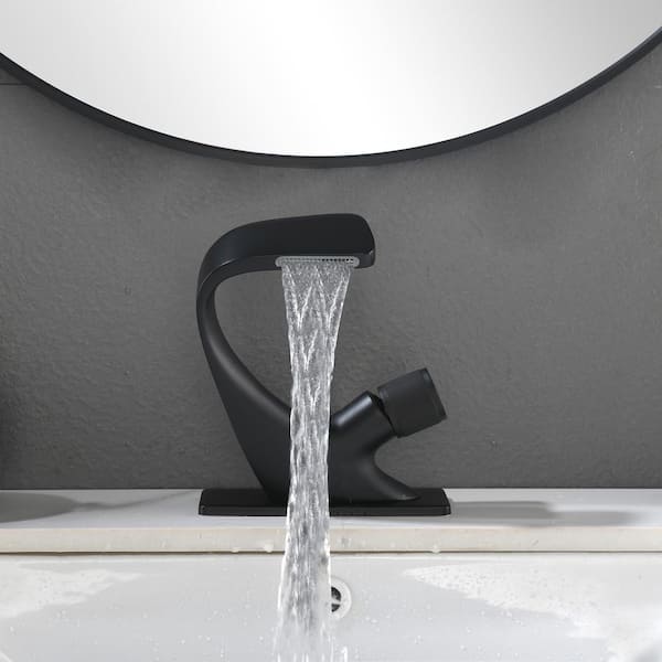 A modern faucet, a cold/hot water mixer tap, for bathroom and