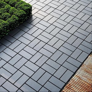 1 ft. x 1 ft. Gray Interlocking Deck Tiles for Poolside, Balcony, Plastic, Backyard Waterproof, All-Weather (44-Pack)