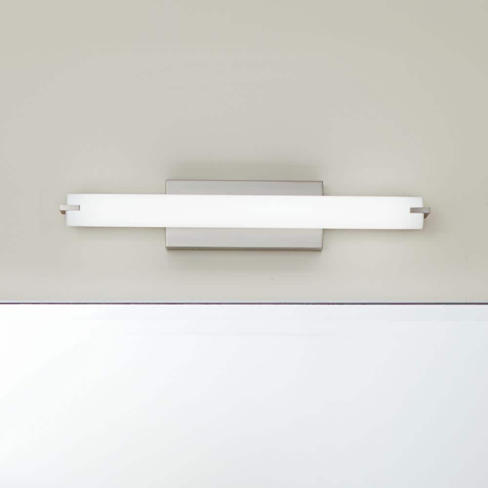 Independence 25.5 in. Brushed Nickel Integrated LED Transitional Bathroom Vanity Light Bar price history on PriceWatchPro