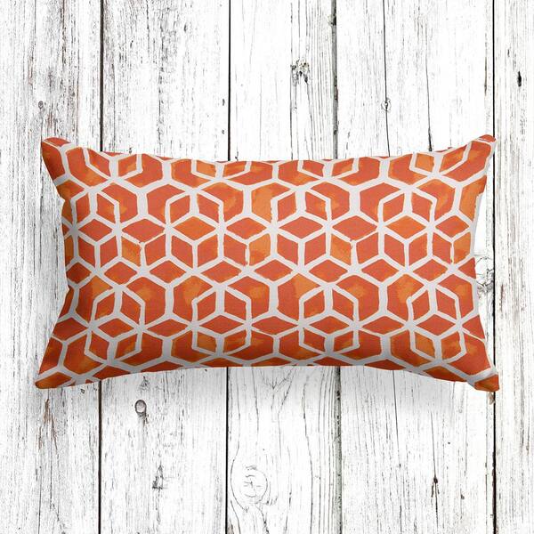 orange lumbar throw pillows