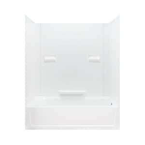 Durawall 60 in. L x 30 in. W x 73.75 in. H Rectangular Tub/ Shower Combo Unit in White with Right-Hand Drain