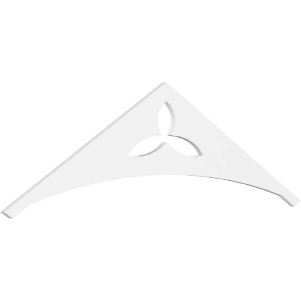 Ekena Millwork 1 in. x 72 in. x 21 in. (7/12) Pitch Naple Gable Pediment Architectural Grade PVC Moulding