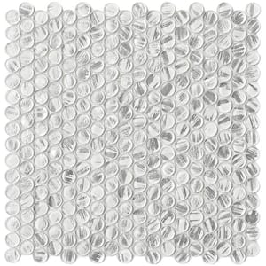 Majeste Glossy Silver 12.2 in. x 12.2 in. Glass Mosaic Wall and Floor Tile (10.34 sq. ft./case) (10-pack)