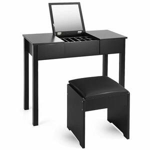 black vanity desk