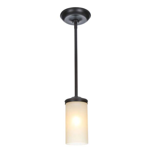 Generation Lighting Sfera 4 in. W. 1-Light Autumn Bronze Mini Pendant with Cafe Tint Glass