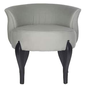 Mora Sea Mist and Black Linen Vanity Chair