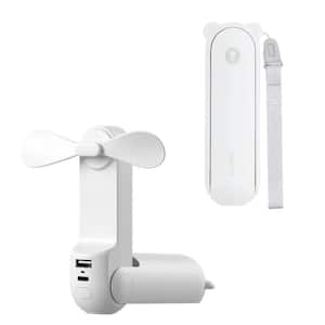 JISULIFE 5 in. Personal Fan in Blue with 2000mAh Battery F8 - The