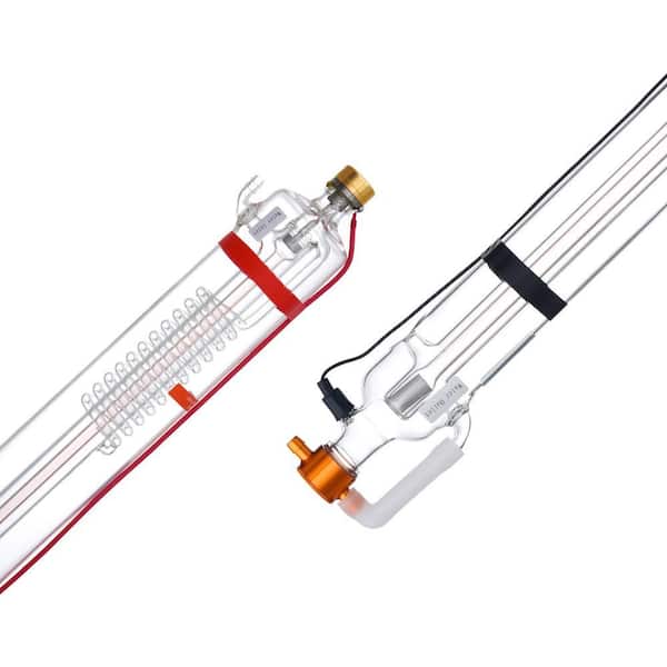 90-Watt CO2 Laser Tube Borosilicate Glass Laser Cutter Tube Metal Head 10000hr Wires Preconnected for Cutting Machine
