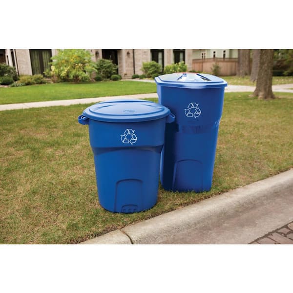 Rubbermaid 10.38 Gal. Blue Large Deskside Recycling Bin 2099560 - The Home  Depot