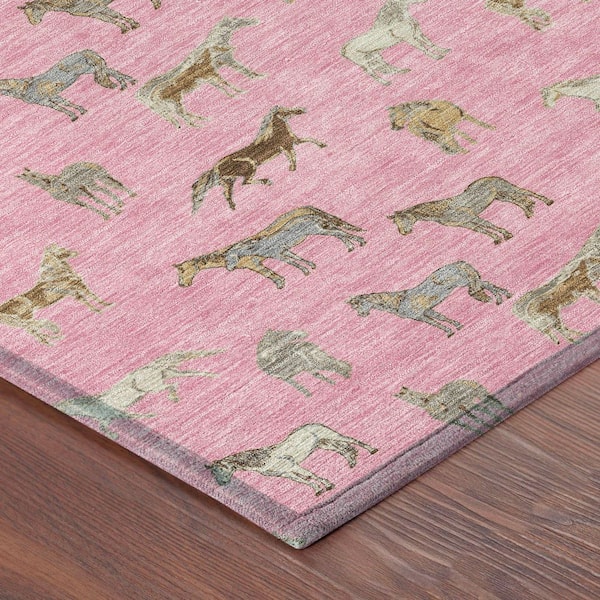 Chantille Machine Washable Indoor/Outdoor Abstract ACN2521 Blush 5 ft. x 7 ft. 6 in. Area Rug