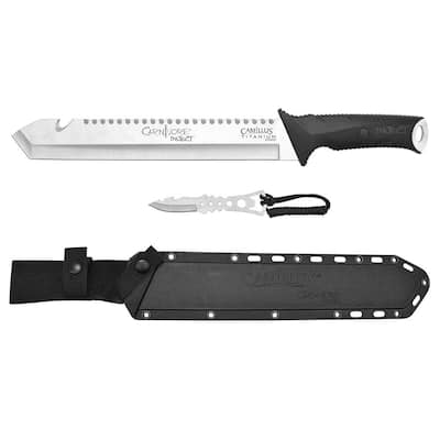 Tramontina 22 in. Machete with Carbon Steel Blade and Black Polypropylene  Handle with Nylon Sheath 26616/222 - The Home Depot