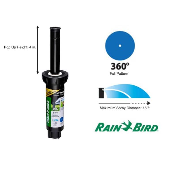 1800 Series 4 in. Pop-Up Dual Spray PRS Sprinkler, Full Circle Pattern, Adjustable 8-15 ft. SAM