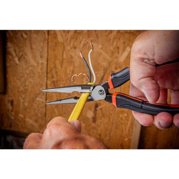 Crescent - 8 in. Z2 Dual Material High Leverage Long Nose Pliers
