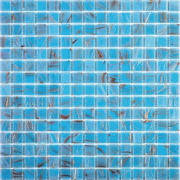 Apollo Tile Celestial Glossy Maya Blue 12 in. x 12 in. Glass Mosaic Wall and Floor Tile (20 sq. ft./case) (20-pack)