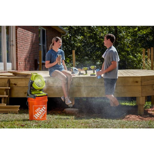 ONE+ 18V Cordless 7-1/2 in. Bucket Top Misting Fan (Tool Only)