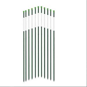 48 in. Solid Reflective Driveway Markers for Easy Visibility at Night, 1/4 in. Diameter Dark Green, (50-Pack)