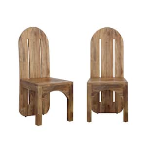 Gateway Natural Wood Seat Mango Dining Chairs 2
