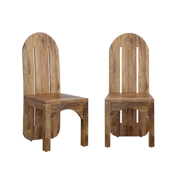 Coast to Coast imports Gateway Natural Wood Seat Mango Dining Chairs 2