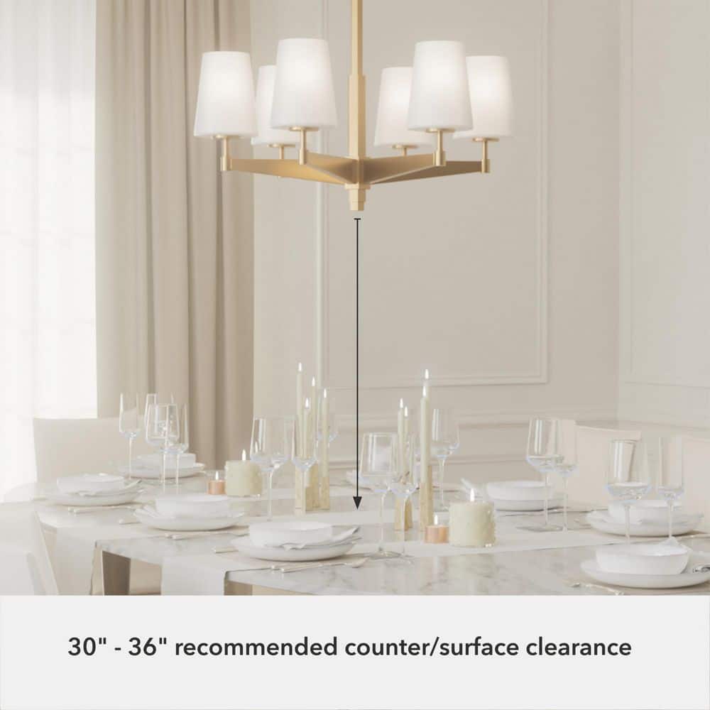 Alturas Gold Nolita 6-Light Glamorous Indoor Chandelier