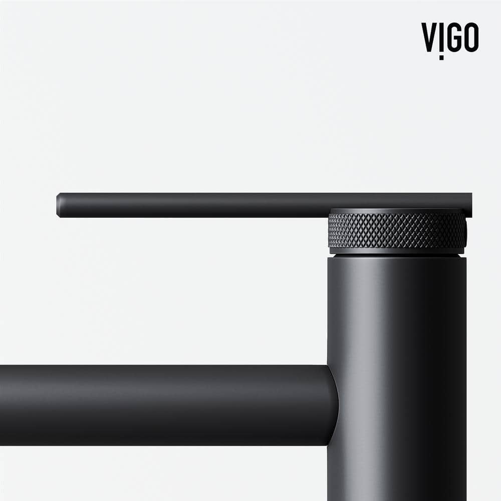 Sterling High Arc Single-Handle Vessel Sink Faucet in Matte Black