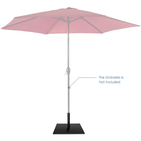 Costway Weighted 42 lbs. 25 in. Steel Square Patio Umbrella