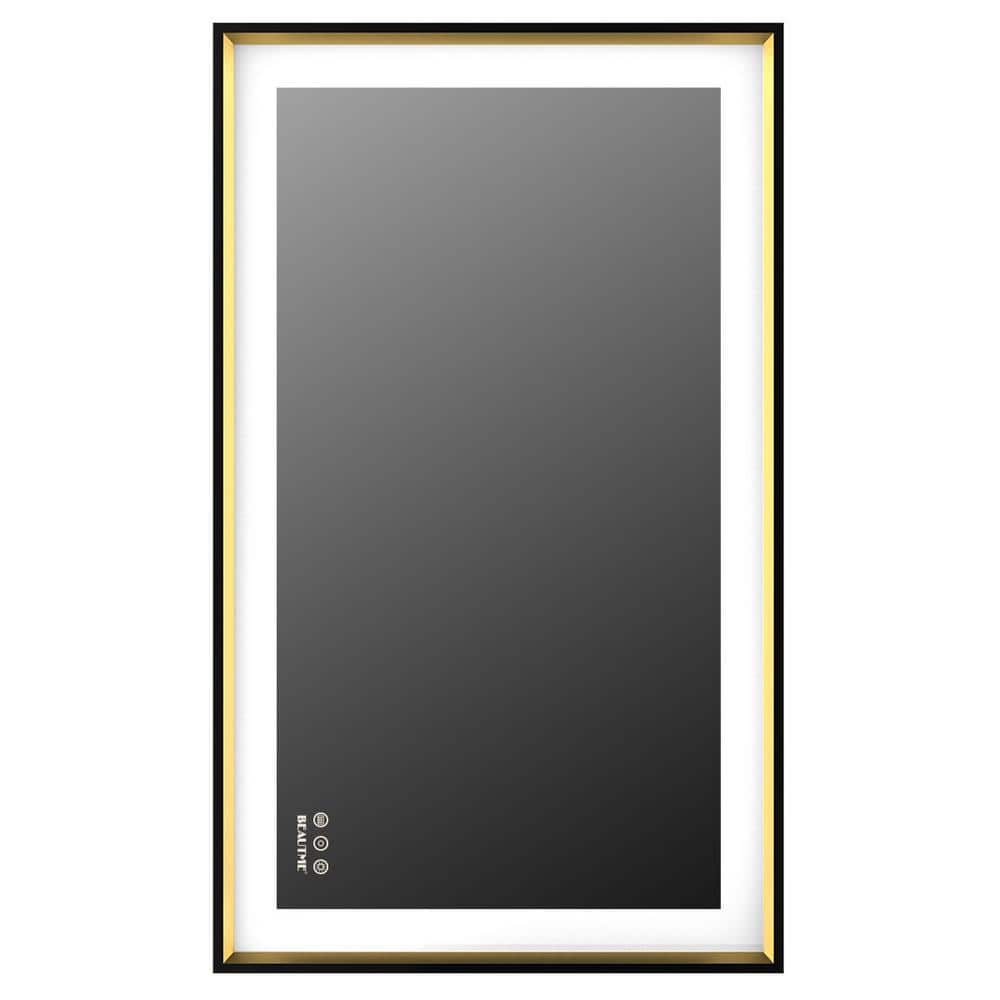 24 in. W x 40 in. H Rectangular Framed Anti-fog Wall-mounted Bathroom Vanit