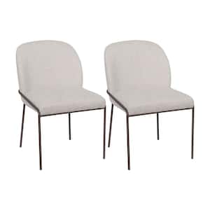 Blakeley Light Grey Upholstered High Back Dining Chair, Set of 2