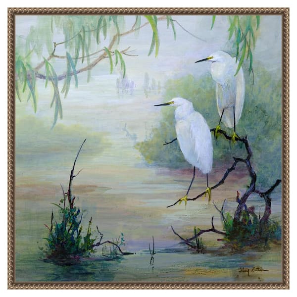 Egret in the 2024 forest original watercolor