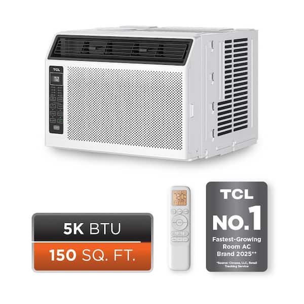 5,000 BTU 115 Volts Window AC Cools 150 Sq. Ft. with Remote in White