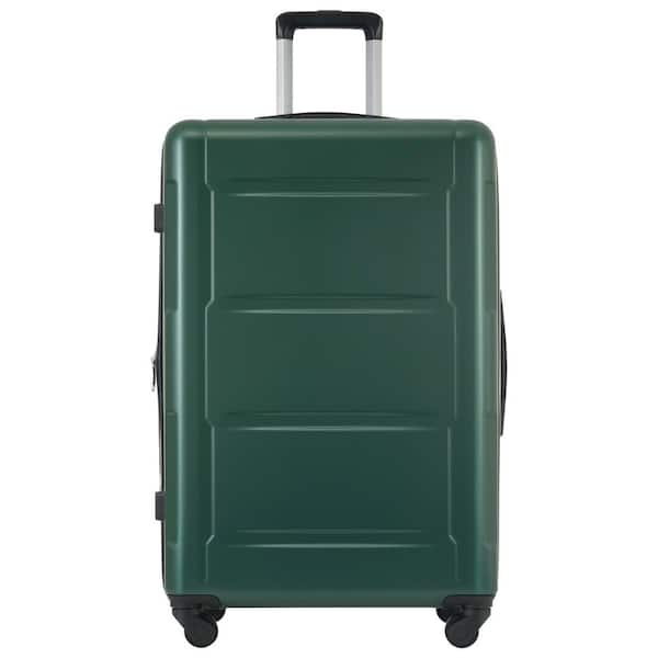 2-Piece Green Spinner Wheels ABS Lightweight Luggage Set with TSA Lock
