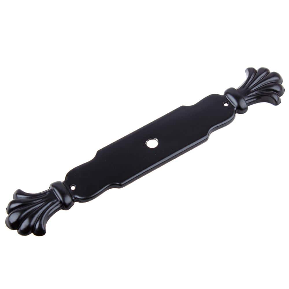 GlideRite 6 in. Matte Black Classic Knob Backplate (10Pack) 1027MB10 The Home Depot