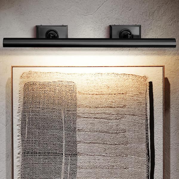 30 in. 4-Light Black Wall Sconce, Picture Lights for Wall, Modern Wall Light for Living Room, Bathroom, Bedroom