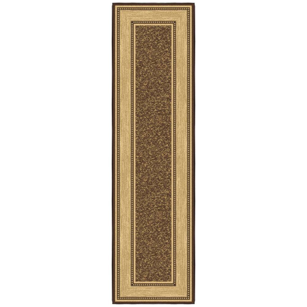 Ottomanson Ottohome Collection Non-Slip Rubberback Bordered Design 2x7 ...