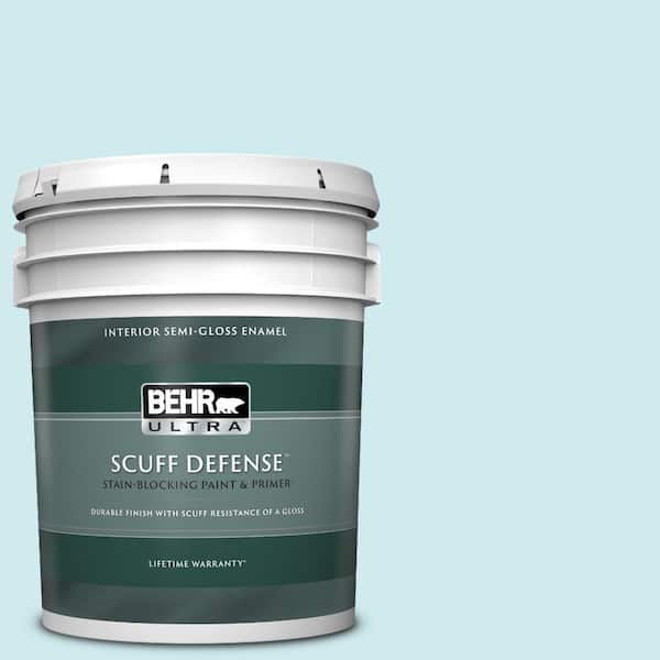 BEHR ULTRA 5 gal. #510A-2 Salty Tear Extra Durable Semi-Gloss Enamel Interior Paint & Primer