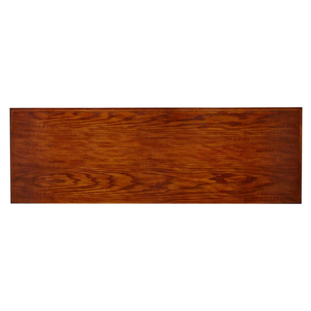 Mission Oak 60-Inch TV Stand with Glass Doors