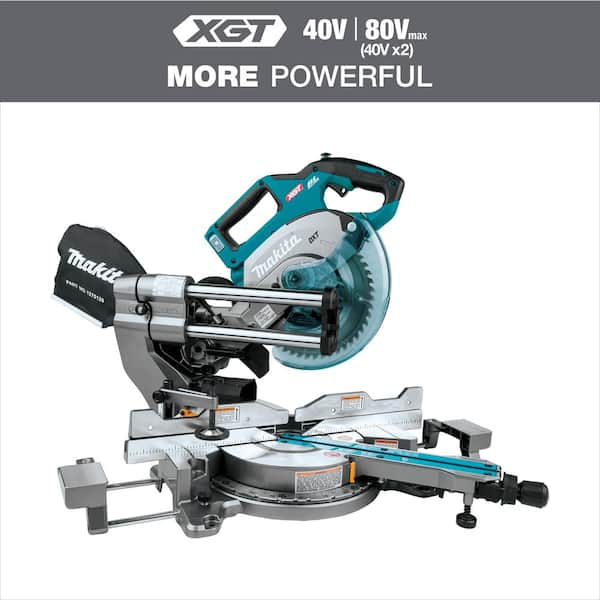 Makita 40V Max XGT Brushless Cordless 8-1/2 in. Dual-Bevel Sliding Compound Miter Saw, AWS Capable (Tool Only)