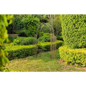 Jaida 87.8 in. x 68.5 in. Outdoor Iron Arbor