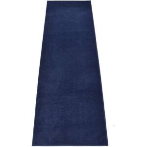 Solid Euro Royal Navy Blue 31 in. x 19 ft. Your Choice Length Stair Runner