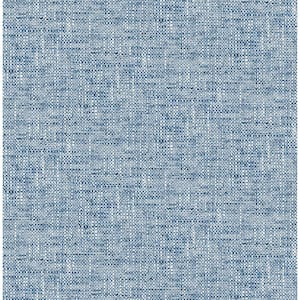 Navy Poplin Textured Blue Wallpaper Sample