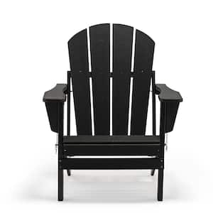 Black Folding Plastic Adirondack Chair